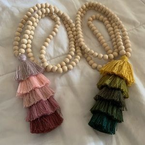2 Tassel Necklaces